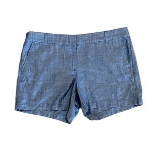 J Crew Cotton Chambray Blue Shorts